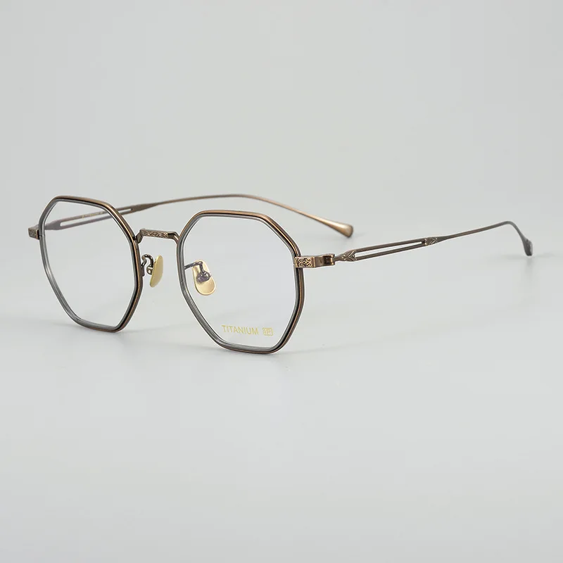 Férfiak, nők rövidlátás új ultra könnyű szemüveg, Designer márka tiszta titán szemüveg keret, Egyszerű optikai személyiség szemüveg