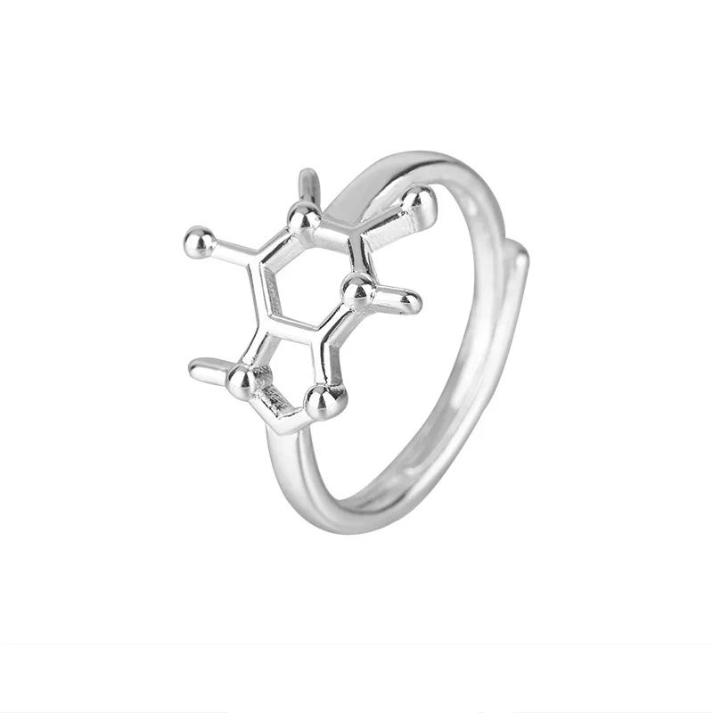 Divat Geometriai Ezüst Színű Dopamin Gyűrűk A Nők, Születésnapi Ajándékok, Ékszerek