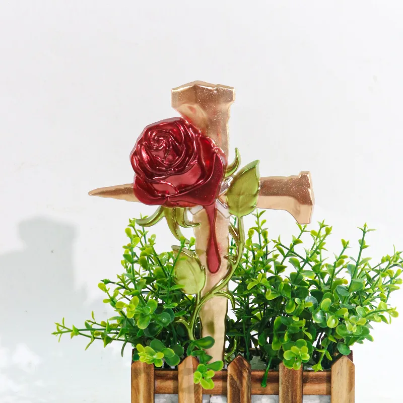 DIY Rose Kereszt Gyanta Formákat a Kristály Szilikon Öntőforma Epoxi Kézzel Haza, Fali Dekoráció, Kézműves Eszközök Készítése