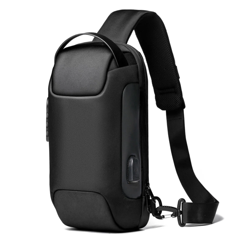 Férfi Vízálló USB Oxford Kors Bag Anti-theft Váll Parittya Többfunkciós Rövid Utazás Messenger Mellkasi Csomag Férfi