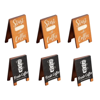 6 Pack Kávézó Asztal Klip Aranyos Fából Készült Fotó Klip Megjegyzés Jogosultja Kártya Tartóját 3. Minden Stílus