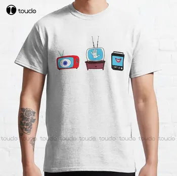 A Videodrome Klasszikus T-Shirt Pólók Férfi Rövid Ujjú Vicces Művészeti Streetwear Rajzfilm Tee Digitális Nyomtatás Póló, Egyedi Ajándék
