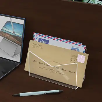 Akril Mail Jogosultja Mail Szervező Pulton Levelet tartó Asztal Boríték Jogosultja Mail Sorter Állni Otthoni Iroda