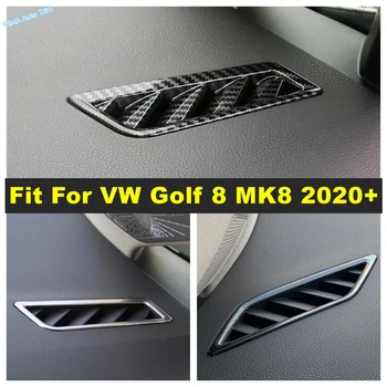 Autó Klíma Kilépő Nyílás Fedelét Kárpitok VW Volkswagen Golf 8 MK8 2020 - 2022 Szénszálas / Ezüst / Fekete Tartozékok
