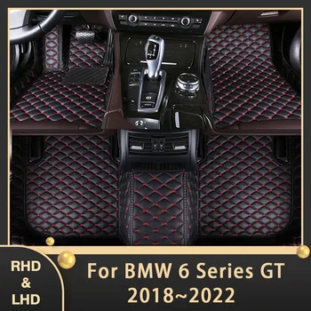 Autó Szőnyeg BMW 6-os Sorozat GT a Gran Turismo G32 2018~2022 Egyéni Auto Láb Párna Bőr Belső Kiegészítők Szőnyeg