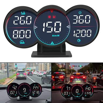 Autó, Víz, Olaj Hőmérséklet Riasztás GPS-Head-Up Display G17 Sebességmérő kilométer-Számláló HUD fordulatszám-túllépés Diagnotstic Sebesség Mérő Minden Autó