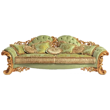 Európai stílusú nappali tömör fából faragott kanapé francia stílus shell patchwork szövet kanapé Tea asztal Luxus villa bútor cust