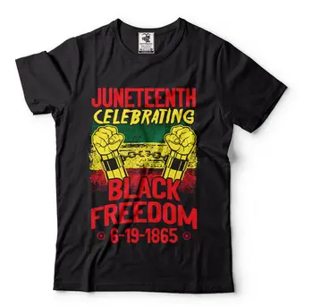 Fekete Szabadság Juneteenth T-shirt 1865 Ünnep póló július 4. negyedik T
