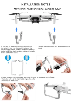 Futómű Készlet A DJI Mavic Mini Drón Biztonsági Magasság Extender Tartozékok