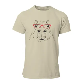 Férfi T-Shirt a Vízidisznó Vintage Tiszta Pamut Póló Rövid Ujjú Póló Sleeve Ruházat Grafikus