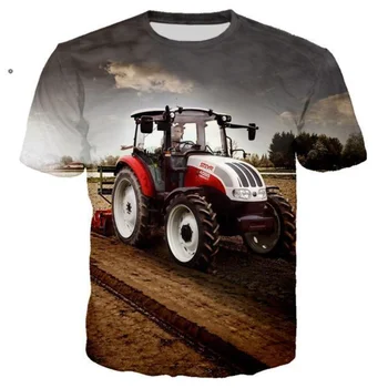 Férfi T-Shirt Vintage T-ing, Nyári Ruha Mezőgazdasági Gép 3D-s Nyomtatás Maximum 6XL Utca Alkalmi Sport Túlméretezett Pulóver Felső