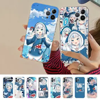 Gawr Gura anime Telefon tok iPhone 14 11 12 13 Mini Pro XS Max Cover 6 7 8 Plusz X XR SE 2020 Érdekesség Shell