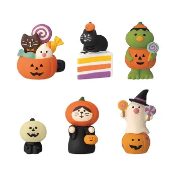 Halloween Mini Sütőtök Figurák Halloween Dekoráció az Otthoni Polcon