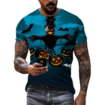Halloween Minták Nyári Harajuku Design Divat Férfi póló Forró Nyári 3D Egész Nyomtatott Póló Maximum ing Unisex póló