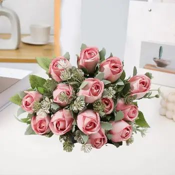 Hamis Virág Dekoráció Tökéletes Mesterséges Rózsa Csokor Szimuláció Virág Menyasszonyi Kezét el Nem halványuló a Többcélú Kültéri