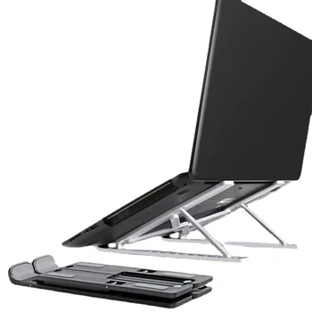 Hordozható Laptop Állvány, Tároló Állvány 10 Helyzetben, Összecsukható ABS Notebook Állvány Támogatás Állítható Laptop tartó MacBook Számítógép