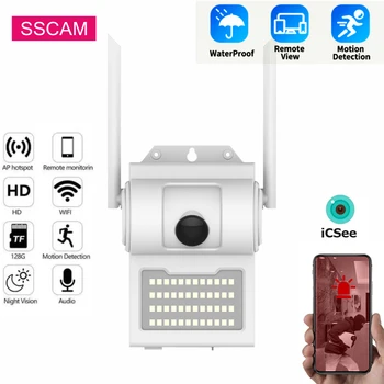 ICSEE 2MP Fali Lámpa Vezeték nélküli IR Kamera 2MP Full HD mozgásérzékelés kétirányú Audio Video Megfigyelő WIFI Biztonsági Kamera