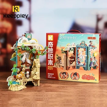 keeppley Dunhuang festett képernyő építőkövei nehéz összerakni Kínai stílusú modell díszek Új Évi ajándék