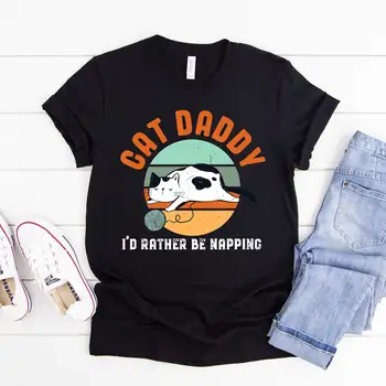 Macska Apa Póló Szerető Vicces Apa Apa Vintage Legjobb ajándék