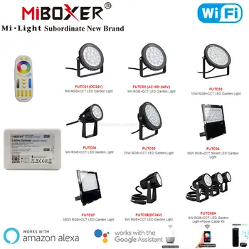 Miboxer 2.4 G Okos Kerti Lámpa 6W, 9W 12W 15W 18W 25W Vízálló RGBCCT LED Kerti Lámpa 2.4 G RF Távvezérlő Tuya WiFi APP hangvezérlés