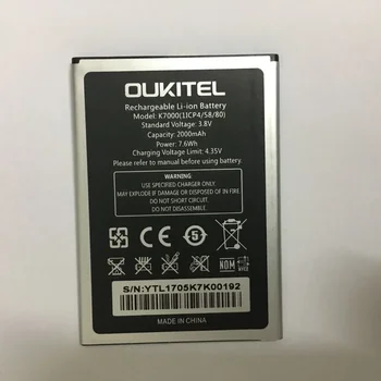 Oukitel K7000 Akkumulátor 100% Eredeti 2000mAh Tartalék Akkumulátor Cseréje A Oukitel K7000 Mobil Telefon