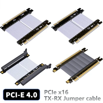 PCIE X16 Kelő Kábel PCI-e 4.0 X16, hogy X16 férfi Férfi Pulóver Hosszabbító Kábel Szélén Kártya PCI-E 16X Kelő Kártya Lapos Szalag Extender