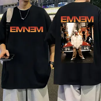 Rapper, Eminem Zenei Album Póló Reális Természet Sötét Fény Grafikus Póló Férfi Női Hip-Hop Túlméretezett póló Streetwear