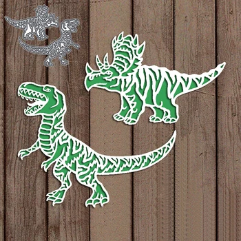 Szép Dinoszaurusz Állat fémforgácsolási Meghalni Scrapbooking a Fénykép Készítése Kézműves Stencil DIY Dombornyomás Új 2021
