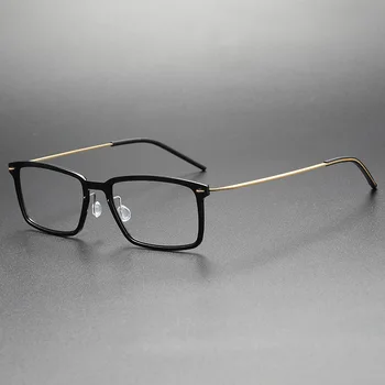 Tervező keze-6 gramm ultra-könnyű, tiszta titán szemüveg keret nélkül csavarok üzleti téren rövidlátás szemüveg keret.