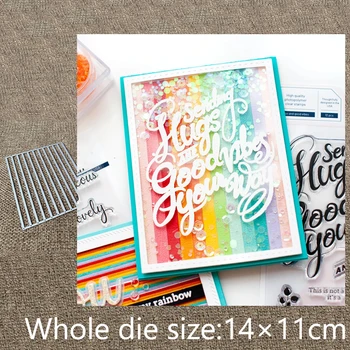 XLDesign Kézműves fémforgácsolási Meghal stencil penész Színe Blokk Csíkos díszítéssel scrapbook Album Papír Kártya Kézműves Dombornyomás meghalni darabok