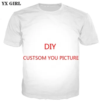YX LÁNY Egyéni 3D Egész Nyomtatott póló Nyár Street Style Hip-Hop Rövid Ujjú Ruha Maximum Tee Nők Férfiak Dropshiping