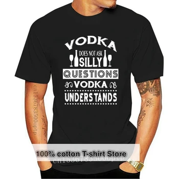 Új vodka vicces hum vagy iszik lövés orosz oroszország póló Nyomtatás, póló S-3xl Normális Őrült Alapvető Tavaszi Ruhát, inget,